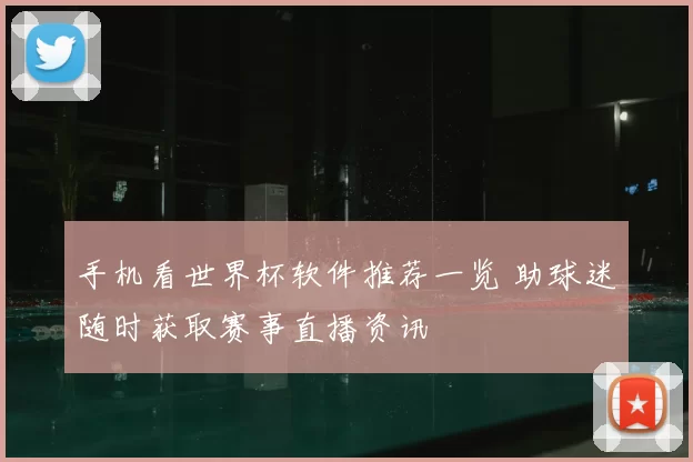 手机看世界杯软件推荐一览 助球迷随时获取赛事直播资讯